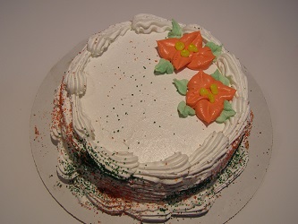 Pointsettia Cake
